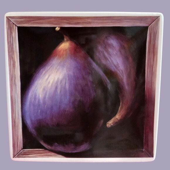 CIC by Jay Mercado Set Of 4 Ceramic Fruit-Themed Square Plates - Picture 5 of 13